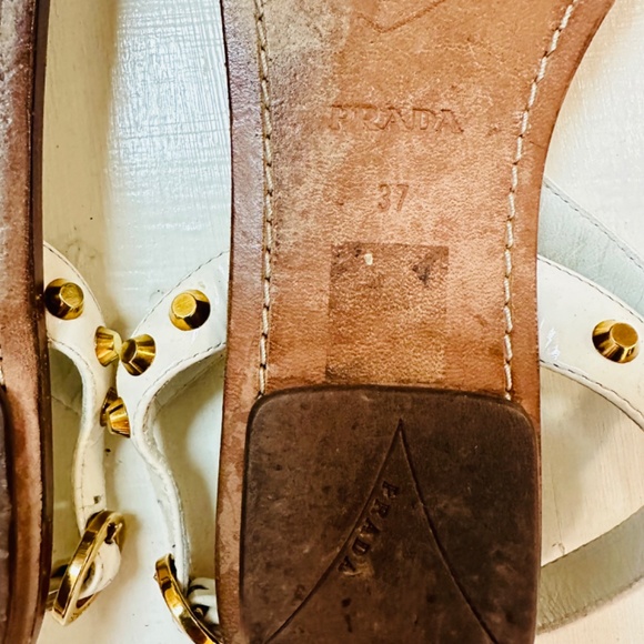 Patent Leather Studded Accents T-Strap Sandals Women's size 37 wears 7 - Picture 7 of 8